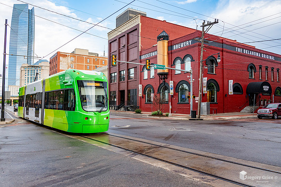 "OKC Streetcar at Bricktown Brewery"