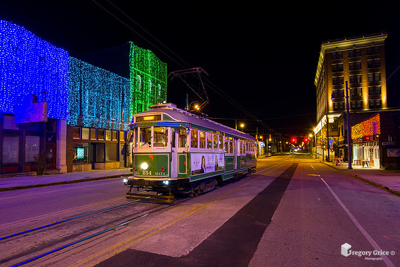 "Trolley Layover at Memphis Central"