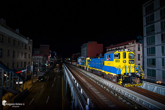"Nightime Rail Reclaim on the Viaduct"