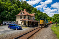 "CSX Rail Train at Highland Falls Station"